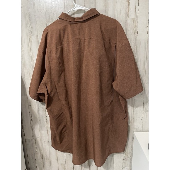 Ridgecut Toughwear Shirt Mens 2XL Brown Short Sleeve Double Pockets Vented Work - Picture 5 of 10